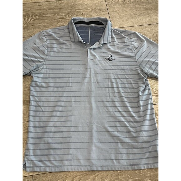 Nike Tiger Woods Polo Shirt Mens Large Blue Dri Fit Golf Preppy Casual - Picture 1 of 10